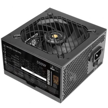Mars Gaming MPB550SI |  550 W |  Ventoinha de 12 cm |  Bronze 80 Plus | Preto