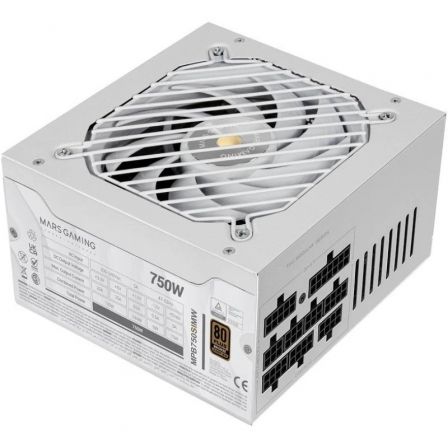 Mars Gaming MPB750SIM | 750 W | Ventoinha de 14 cm | Bronze 80 Plus | Branco