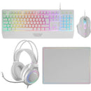 Pack Mars Gaming MCP124PROWES | Teclado + Rato óptico + MousePad | Branco