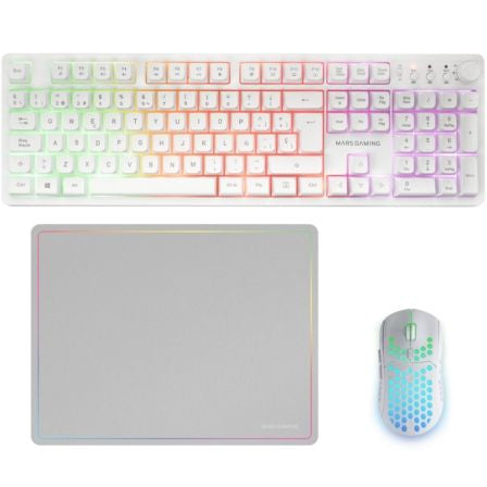 Mars Gaming MCPWX | Teclado sem fio + Mouse sem fio + Mouse Pad