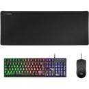 Pack Mars Gaming MCPX | Teclado H-MECH + Rato óptico + MousePad | Preto