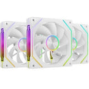 Pack com 3 ventiladores invertidos Mars Gaming MF-LINKFINITYKIT2R | 12 cm | ARGB | Branco