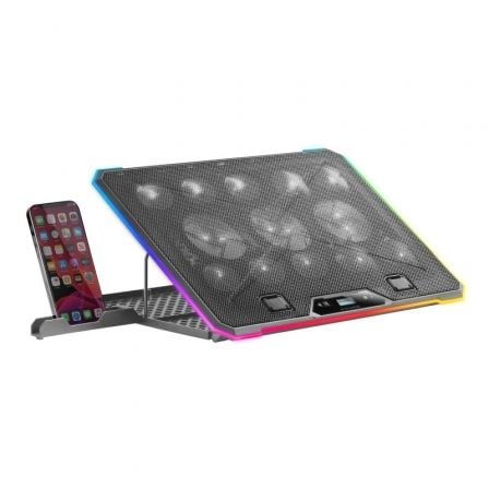 Mars Gaming MNBC13 para laptops de até 17''  |  Iluminação LED | Preto