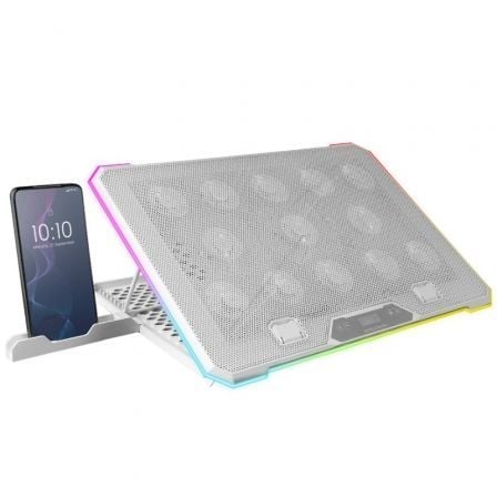 Mars Gaming MNBC13 para laptops de até 17''  |  Iluminação LED | Branco