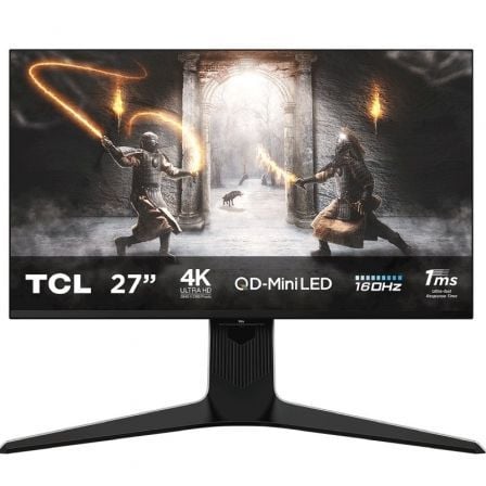 TCL 27R83U de 27' | 4K | 1ms | 160Hz | VA | Multimídia | Altura ajustável | Preto e branco