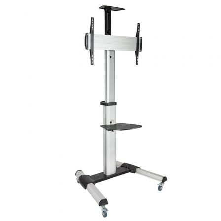 TooQ FS1870M-B Suporte de chão ajustável   |  inclinável com rodas para TVs de 37 a 70''   |  até 50 kg