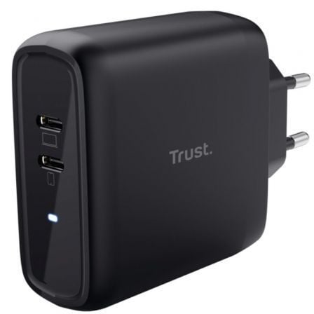 Trust Maxo 65W 2P |  2xUSB Tipo C |  65W | Preto