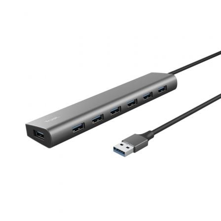 Hub USB 3.2 Gen1 Trust Halyx | 7xUSB | 1xUSB-C