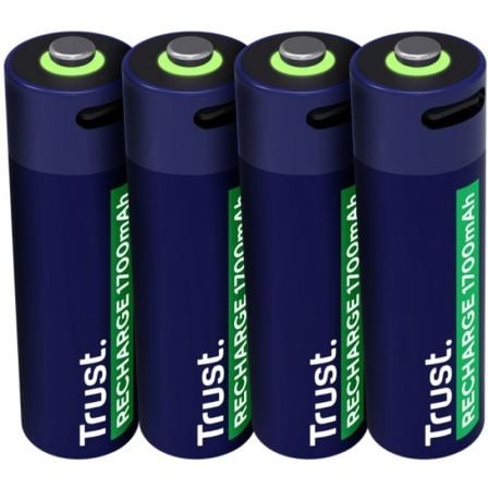 Pacote com 4 pilhas recarregáveis AA Trust 25631