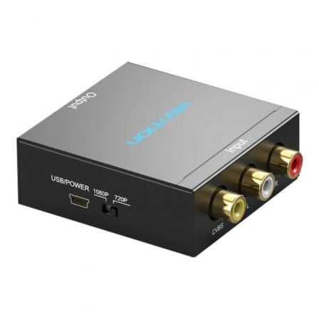 Conversor Vention AEFB0 RCA para HDMI | RCA Fêmea - HDMI Fêmea - Mini USB Fêmea