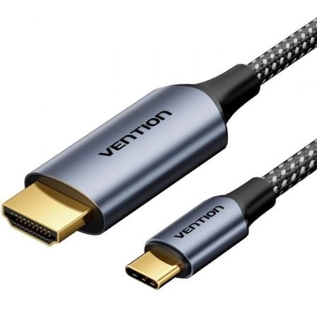 Cabo conversor Vention CRHHAC 4K HDMI 2.0 | USB tipo C macho - HDMI macho | 1,8 m | preto