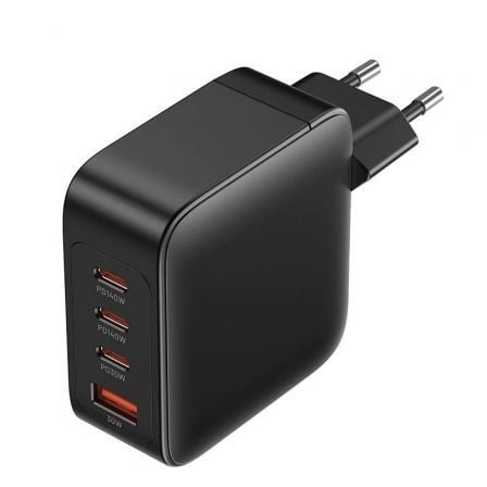 Carregador de parede GaN Vention FEIB0-EU | 3xUSB Tipo C + Cabo USB Tipo C | 1xUSB | 140 W