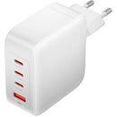 Carregador de parede GaN Vention FEIW0-EU | 3xUSB Tipo C + Cabo USB Tipo C | 1xUSB | 140 W