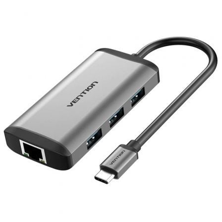 Docking USB Tipo-C Vention CNCHB | 1xHDMI | 3xUSB | 1xUSB Tipo-C PD | 1xRJ45 | Cinza