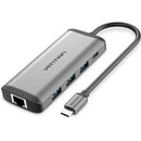 Docking USB Tipo-C Vention CNDHB | 1xHDMI | 3xUSB | 1xUSB Tipo-C PD | 1xRJ45 | 1xLeitor de cartão | Cinza