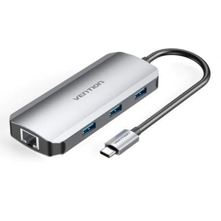 Docking USB Tipo-C Vention TOHHB | 1xHDMI | 3xUSB | 1xRJ45 | 1xUSB Tipo-C PD