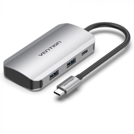 Vention Hub USB Tipo C TNBHB | 4xUSB | 1xUSB Tipo C PD