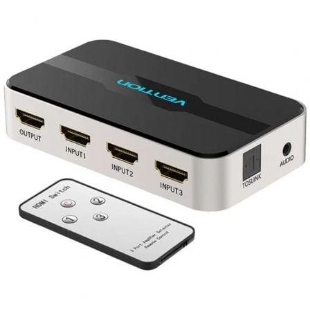 Duplicador HDMI Vention AFJH0 | 3x HDMI Fêmea - HDMI Macho  | 1x Áudio