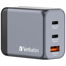 Carregador de parede universal GaN para viagem Verbatim GNC-65 | 2xUSB Tipo C | 1xUSB | 65 W