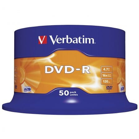 DVD-R Verbatim Advanced AZO 16X | Tub-50 unidades
