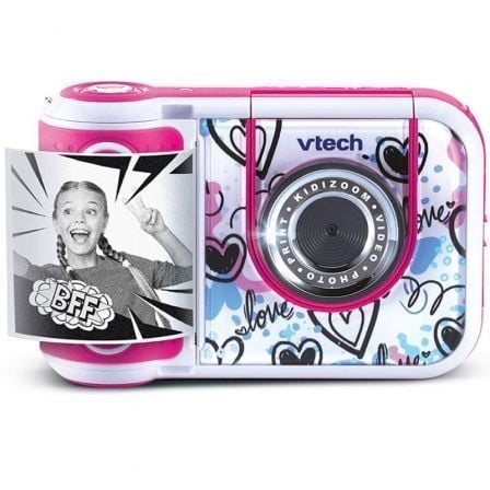 Câmera digital instantânea VTech Kidizoom Print Cam  |   Tamanho da foto 57x28mm  |   Rosa