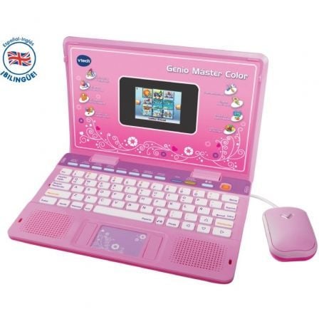 Notebook infantil VTech Genius Master Color bilíngue  |   rosa