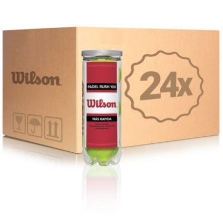 Caixa de 100 bolas Wilson Rush   |  24 Packs de 3 unidades