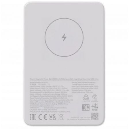 Powerbank 5000mAh Xiaomi Magnetic Power Bank 5000 | 18,5W | Branco