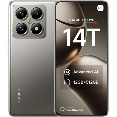 Xiaomi 14T Pro 12GB | 512GB | 6.67' | 5G | Cinza Titânio